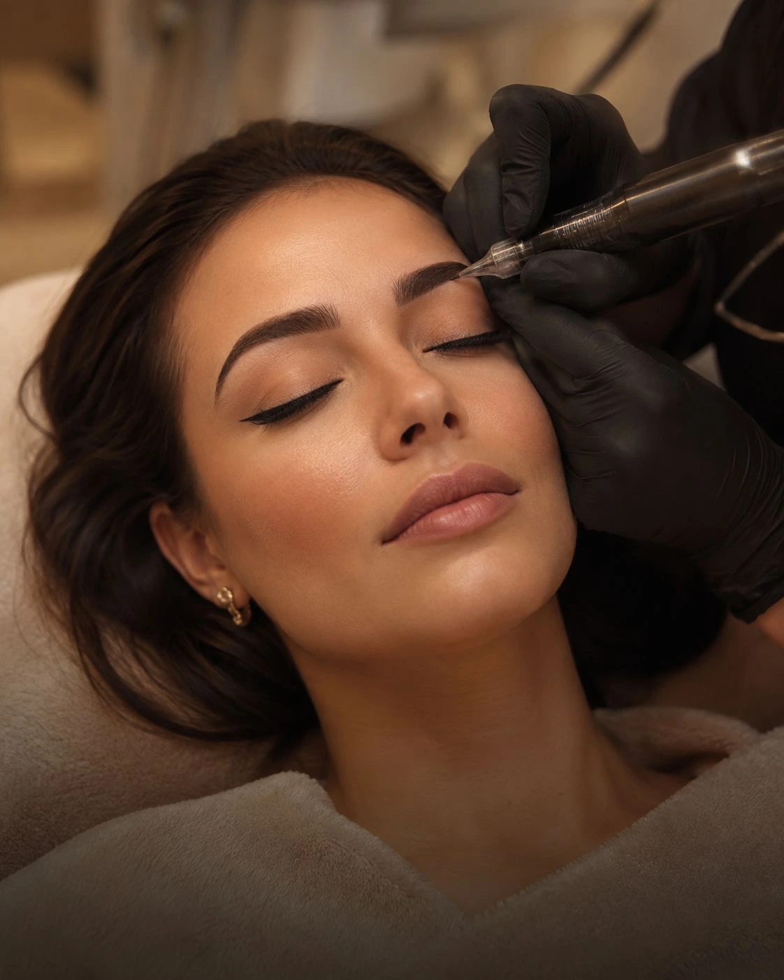 Behandeling van permanente make-up voor natuurlijke wenkbrauwen bij PermanentMooi