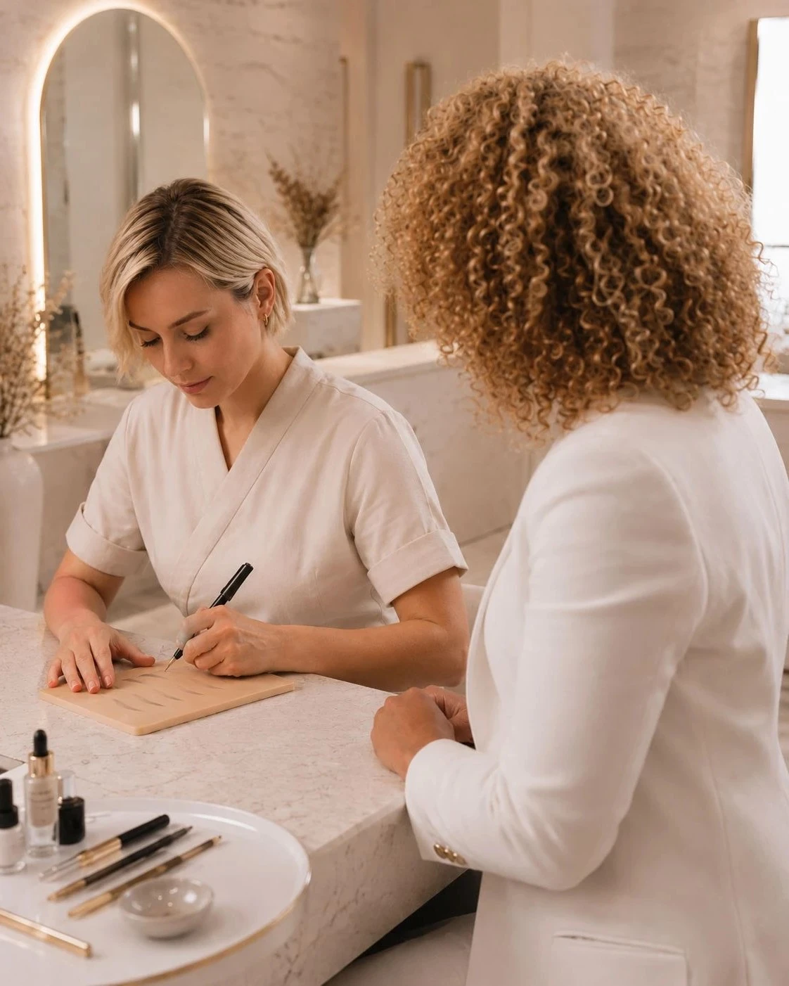 Persoonlijk adviesgesprek over een permanente make-up behandeling