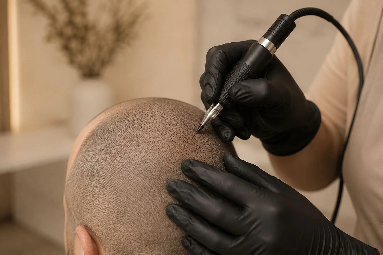 Scalp micropigmentatie behandeling bij PermanentMooi
